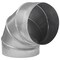 Imperial Mfg Imperial 8 in. D X 8 in. D Adjustable 90 deg Galvanized Steel Furnace Pipe Elbow GV1330-A - alternate 3
